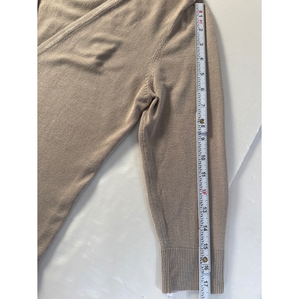 Beige Button Front Cardigan Sweater 3/4 Sleeve Women's Large 14th & Union Staple - Picture 7 of 8